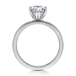 New Gabriel & Co. Paula - 14K White Gold Pear Shape Diamond Engagement Ring