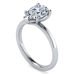 New Gabriel & Co. Paula - 14K White Gold Pear Shape Diamond Engagement Ring
