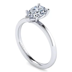 New Gabriel & Co. Paula - 14K White Gold Pear Shape Diamond Engagement Ring