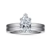 Sale Gabriel & Co. Paula - 14K White Gold Pear Shape Diamond Engagement Ring
