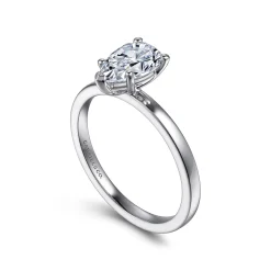 Sale Gabriel & Co. Paula - 14K White Gold Pear Shape Diamond Engagement Ring