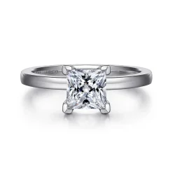 Sale Gabriel & Co. Paula - 14K White Gold Princess Cut Diamond Engagement Ring