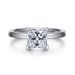 Discount Gabriel & Co. Paula - 14K White Gold Princess Cut Diamond Engagement Ring