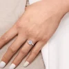 Clearance Gabriel & Co. Paula - 14K White Gold Rectangular Radiant Cut Diamond Engagement Ring