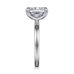 Clearance Gabriel & Co. Paula - 14K White Gold Rectangular Radiant Cut Diamond Engagement Ring