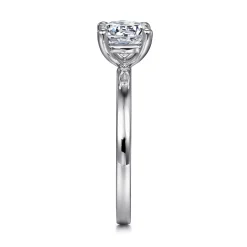 Outlet Gabriel & Co. Paula - 14K White Gold Round Diamond Engagement Ring