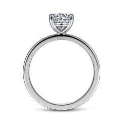New Gabriel & Co. Paula - 14K White Gold Round Diamond Engagement Ring