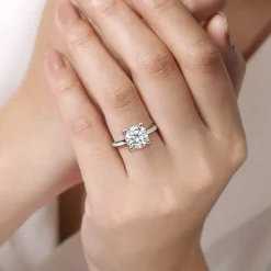 Sale Gabriel & Co. Paula - 14K White Gold Round Diamond Engagement Ring