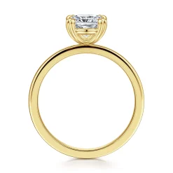 Sale Gabriel & Co. Paula - 14K Yellow Gold Cushion Cut Diamond Engagement Ring