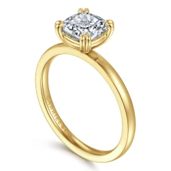 Sale Gabriel & Co. Paula - 14K Yellow Gold Cushion Cut Diamond Engagement Ring