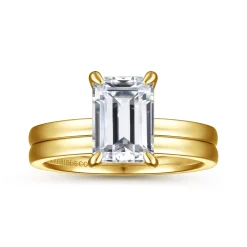 Sale Gabriel & Co. Paula - 14K Yellow Gold Emerald Cut Diamond Engagement Ring
