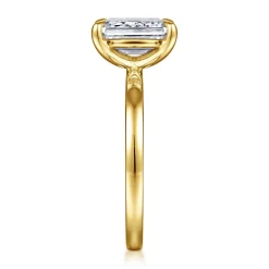 Sale Gabriel & Co. Paula - 14K Yellow Gold Emerald Cut Diamond Engagement Ring