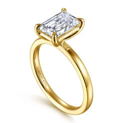 Sale Gabriel & Co. Paula - 14K Yellow Gold Emerald Cut Diamond Engagement Ring