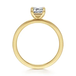 Clearance Gabriel & Co. Paula - 14K Yellow Gold Emerald Cut Diamond Engagement Ring