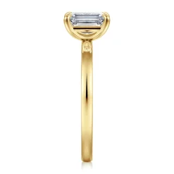 Clearance Gabriel & Co. Paula - 14K Yellow Gold Emerald Cut Diamond Engagement Ring