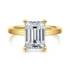 Outlet Gabriel & Co. Paula - 14K Yellow Gold Emerald Cut Diamond Engagement Ring