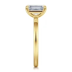 Sale Gabriel & Co. Paula - 14K Yellow Gold Emerald Cut Diamond Diamond Engagement Ring