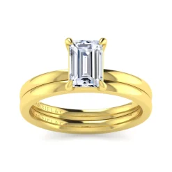 Sale Gabriel & Co. Paula - 14K Yellow Gold Emerald Cut Diamond Diamond Engagement Ring