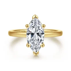 Sale Gabriel & Co. Paula - 14K Yellow Gold Marquise Shape Diamond Engagement Ring