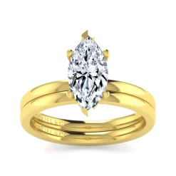 Sale Gabriel & Co. Paula - 14K Yellow Gold Marquise Shape Diamond Engagement Ring