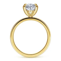 New Gabriel & Co. Paula - 14K Yellow Gold Oval Diamond Engagement Ring