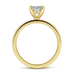 Hot Gabriel & Co. Paula - 14K Yellow Gold Oval Diamond Engagement Ring