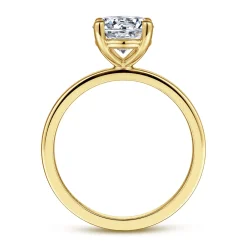 Clearance Gabriel & Co. Paula - 14K Yellow Gold Round Diamond Engagement Ring