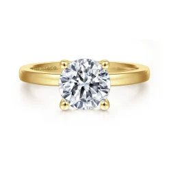 Clearance Gabriel & Co. Paula - 14K Yellow Gold Round Diamond Engagement Ring
