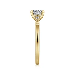New Gabriel & Co. Paula - 14K Yellow Gold Round Diamond Engagement Ring