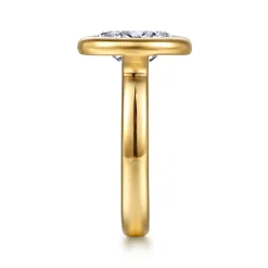 Online Gabriel & Co. Pauline - 14K Yellow Gold Bezel Set Oval Diamond Engagement Ring