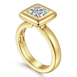 Online Gabriel & Co. Pauline - 14K Yellow Gold Bezel Set Princess Cut Diamond Engagement Ring
