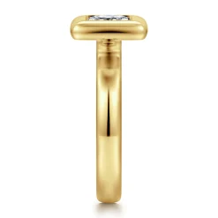 Online Gabriel & Co. Pauline - 14K Yellow Gold Bezel Set Princess Cut Diamond Engagement Ring