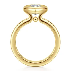 Hot Gabriel & Co. Pauline - 14K Yellow Gold Bezel Set Marquise Shape Diamond Engagement Ring