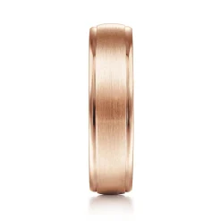 Outlet Gabriel & Co. Paul - 14K Rose Gold 6mm - Men's Wedding Band in Satin Finish