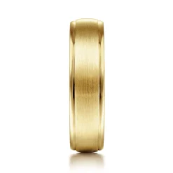 Online Gabriel & Co. Paul - 14K Yellow Gold 6mm - Men's Wedding Band in Satin Finish