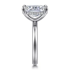 Gabriel & Co. Peace - 14K White Gold Elongated Cushion Diamond Engagement Ring