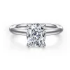 Discount Gabriel & Co. Peace - 14K White Gold Elongated Cushion Diamond Engagement Ring