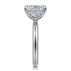 Sale Gabriel & Co. Peace - 14K White Gold Elongated Cushion Diamond Engagement Ring