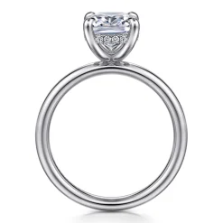 Sale Gabriel & Co. Peace - 14K White Gold Elongated Cushion Diamond Engagement Ring