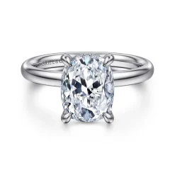 Sale Gabriel & Co. Peace - 14K White Gold Elongated Cushion Diamond Engagement Ring
