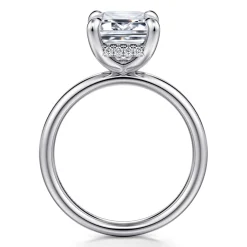 Online Gabriel & Co. Peace - 14K White Gold Emerald Cut Diamond Engagement Ring