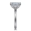 Gabriel & Co. Peace - 14K White Gold Emerald Cut Diamond Engagement Ring