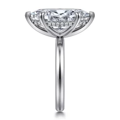 Clearance Gabriel & Co. Peace - 14K White Gold Marquise Shape Diamond Engagement Ring