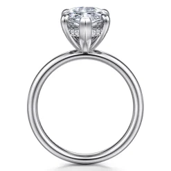 Clearance Gabriel & Co. Peace - 14K White Gold Marquise Shape Diamond Engagement Ring