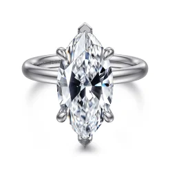 Clearance Gabriel & Co. Peace - 14K White Gold Marquise Shape Diamond Engagement Ring