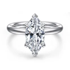 Outlet Gabriel & Co. Peace - 14K White Gold Marquise Shape Diamond Engagement Ring
