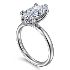 Discount Gabriel & Co. Peace - 14K White Gold Marquise Shape Diamond Engagement Ring