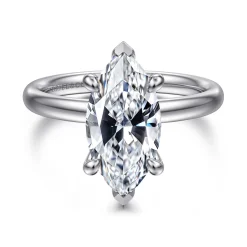 Discount Gabriel & Co. Peace - 14K White Gold Marquise Shape Diamond Engagement Ring