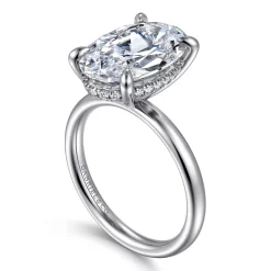 Outlet Gabriel & Co. Peace - 14K White Gold Oval Diamond Engagement Ring