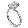 Clearance Gabriel & Co. Peace - 14K White Gold Oval Diamond Engagement Ring